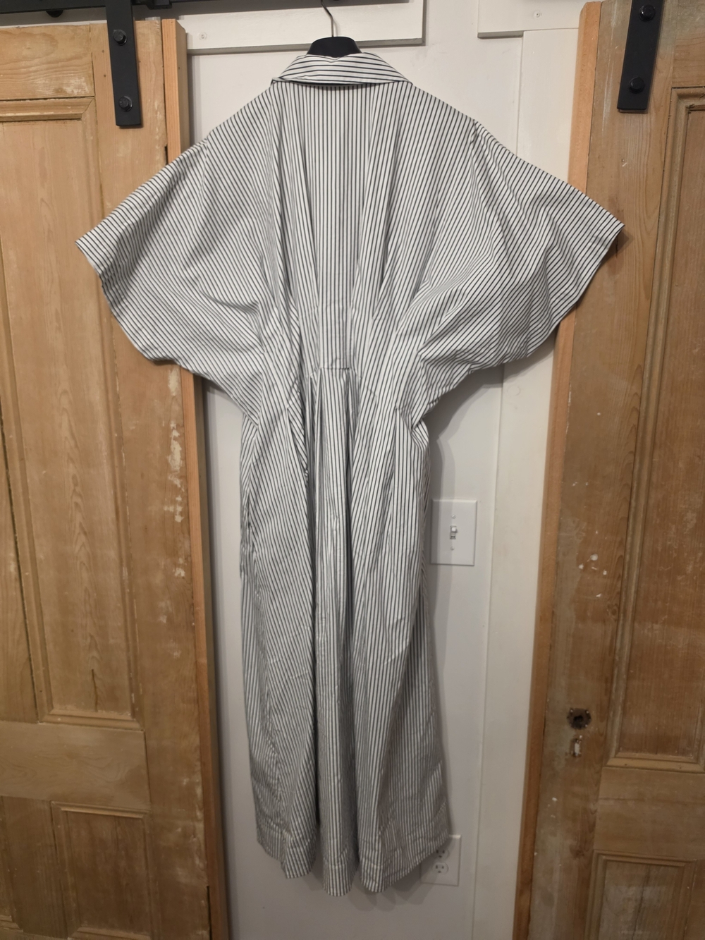 Exquise (Anthropologie) "Tobie" Shirtdress - Black/White Stripe (XL) - Picture 3 of 6